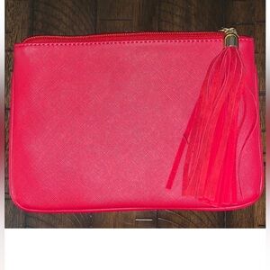 Chicos Red Pamela Bag With Tassle